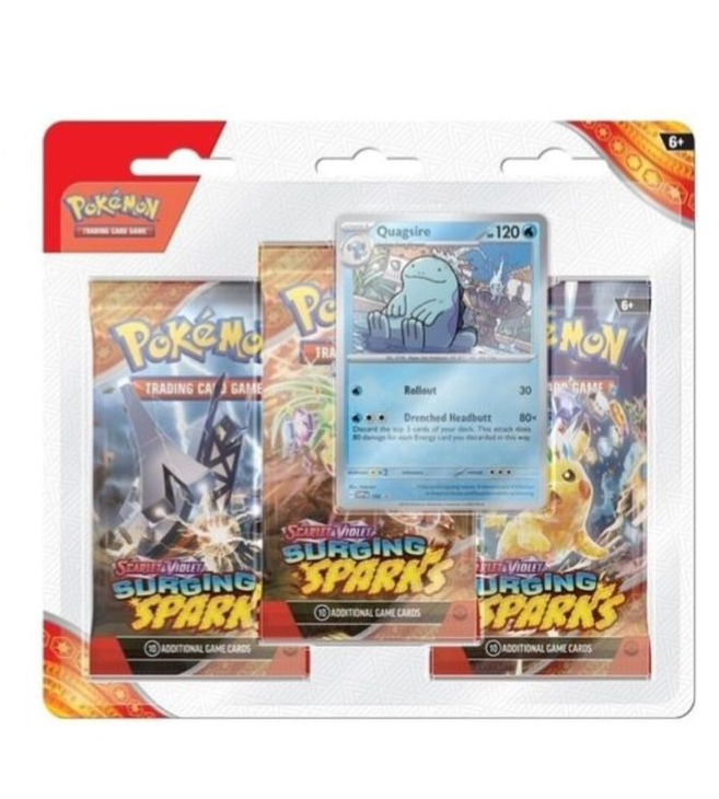 Photo illustrant la 2ème illustration du Tripack EV08 de Pokémon Étincelles Déferlantes qui sort en novembre 2024. Keytwo